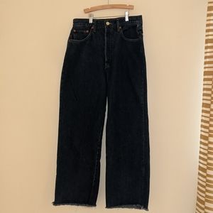 Re/Done Denim Raw hem crop